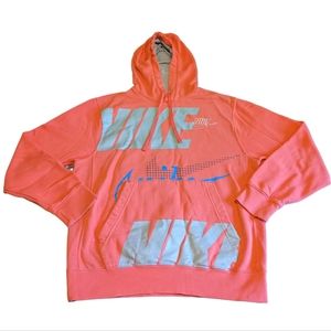 Vintage Orange NIKE AIR Evolution of the Swoosh Hoodie Sweatshirt Small